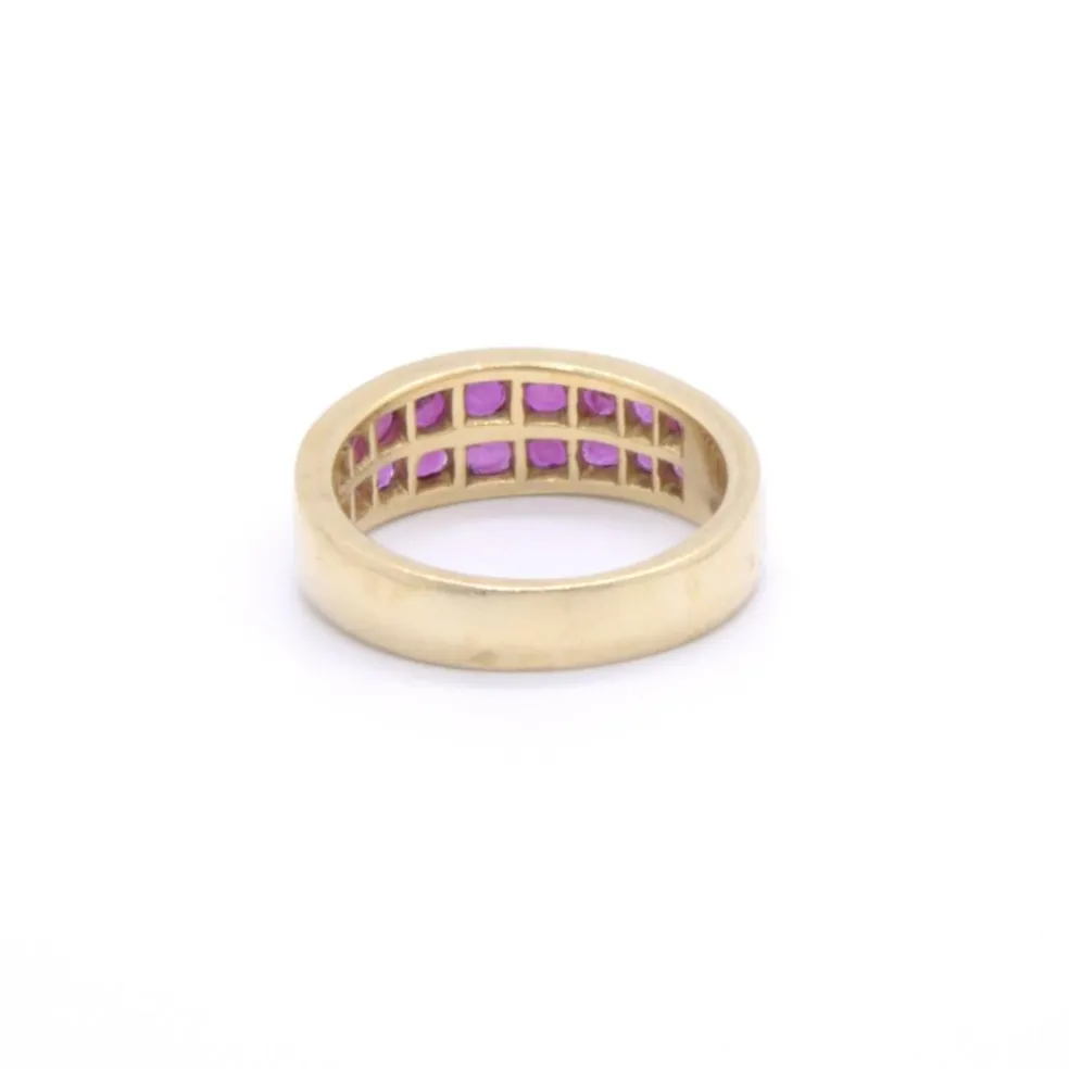 HENRI MARTIN (attribué à) Bague jonc rubis et or jaune