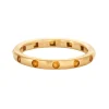 HERMES - Alliance en or jaune avec citrines