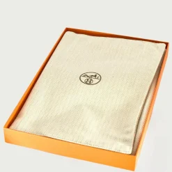 HERMÈS-VIREVOLTE Collier en métal palladié et veau Swift marron