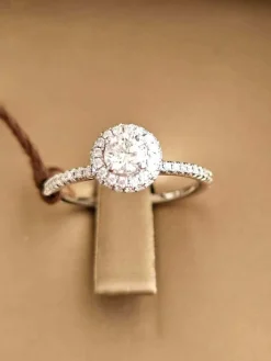 Hulchi Belluni - Bague Eternity or blanc et diamants
