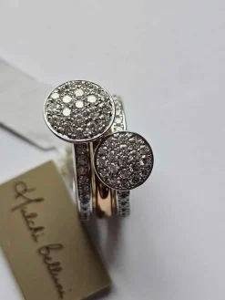 Hulchi Belluni - Bague Funghetti en or rose et diamants blancs