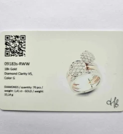 Hulchi Belluni - Bague Funghetti en or rose et diamants blancs