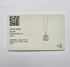 Hulchi Belluni - Pendentif or jaune et blanc et diamants