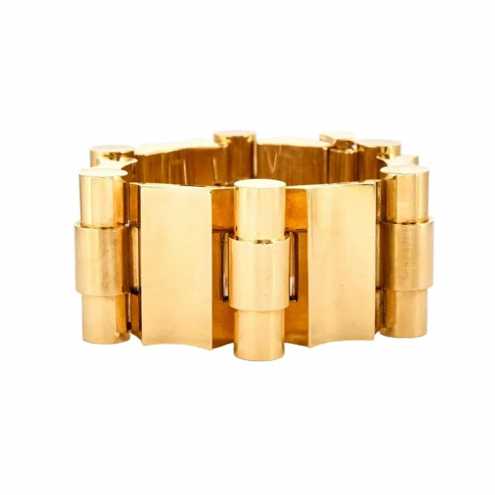 Important Bracelet Tank en or jaune