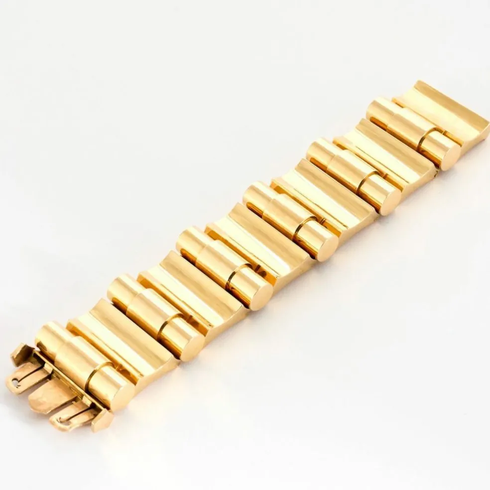 Important Bracelet Tank en or jaune