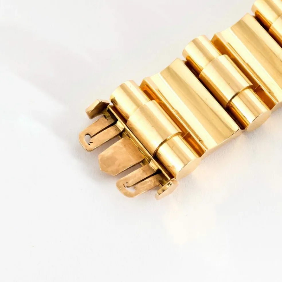 Important Bracelet Tank en or jaune