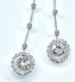 Important collier négligé en platine et diamants d’époque 1900