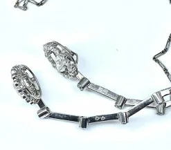 Important collier négligé en platine et diamants d’époque 1900