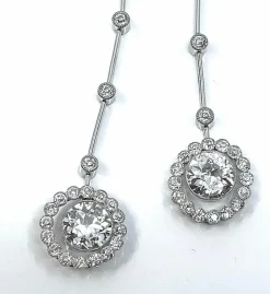 Important collier négligé en platine et diamants d’époque 1900