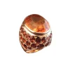 Importante Bague Citrine Et Grenats, Or Rose