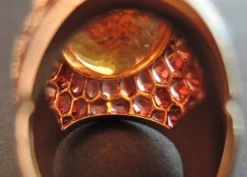 Importante Bague Citrine Et Grenats, Or Rose