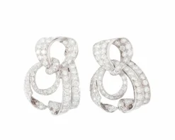 Importante boucle d'oreilles Platine et diamants circa 1930