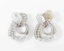 Importante boucle d'oreilles Platine et diamants circa 1930