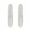 Importante Paire de Boucles d’oreilles en or gris et diamants