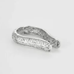 Importante Paire de Boucles d’oreilles en or gris et diamants