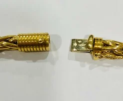 Intemporel collier maille palmier or jaune