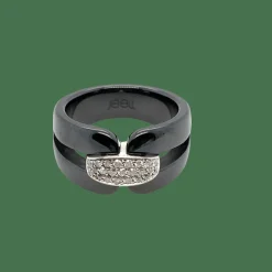 Jeell - Bague céramique et diamants