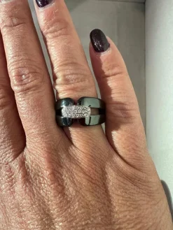 Jeell - Bague céramique et diamants