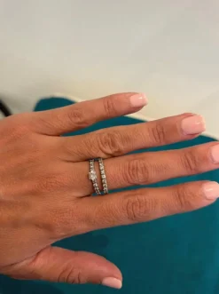 Jeu de deux bagues Or blanc et diamants