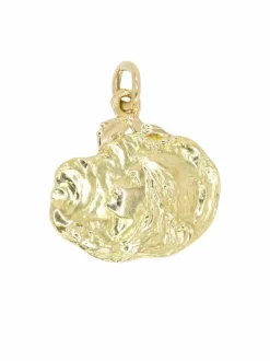 JOE DESCOMPS Médaille femme Art Nouveau or jaune