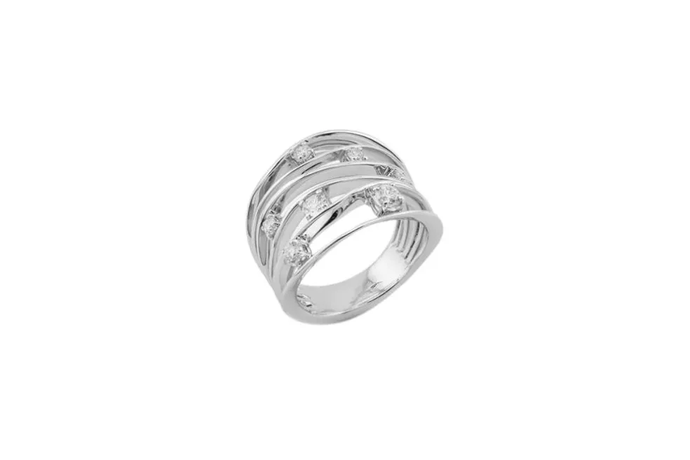 Jonc en or blanc avec diamants
