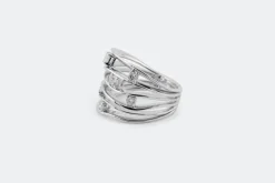 Jonc en or blanc avec diamants