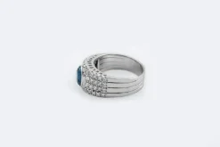 Jonc en or blanc pavé de diamants
