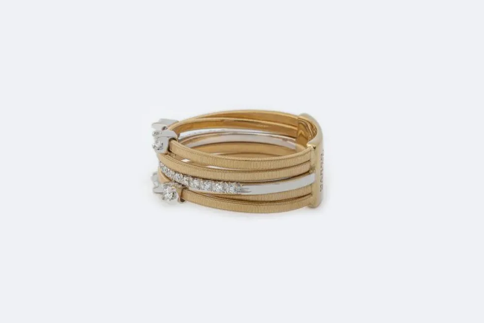 Jonc en or jaune avec diamants