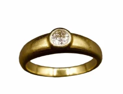 Jonc or jaune diamant