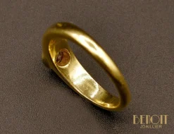 Jonc or jaune diamant