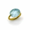 22K Gold Marie-Hélène de Taillac Milky Aquamarine Cabochon Ring