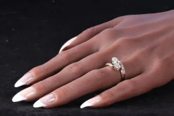 L'amour à travers le temps : bague en or et diamants Belle Époque années 1920