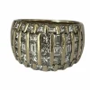 Large Bague Bandeau Or Jaune Diamants 3,00 ct