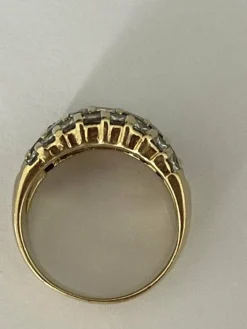 Large Bague Bandeau Or Jaune Diamants 3,00 ct
