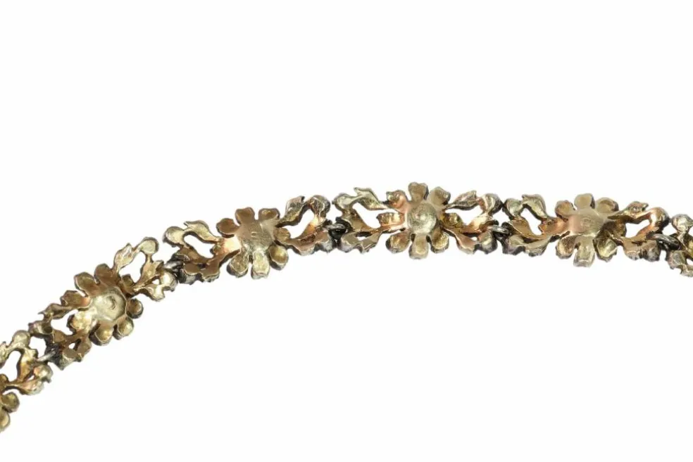 Élégance victorienne : un tour de cou en diamants et perles d'une grâce intemporelle