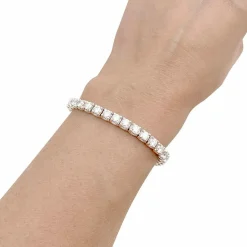 Ligne tennis or blanc diamants