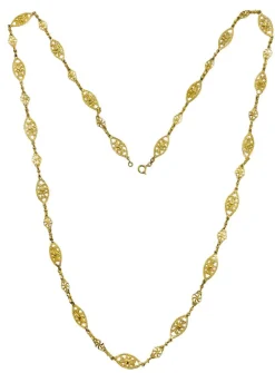 Long collier maille filigrane