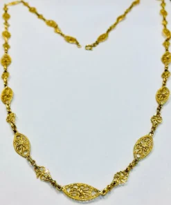 Long collier maille filigrane