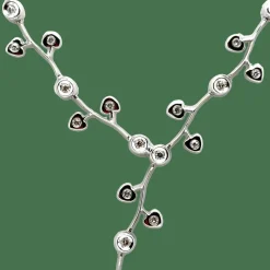 Long Collier or blanc et diamants