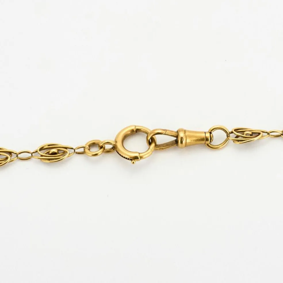 Long sautoir ancien or jaune