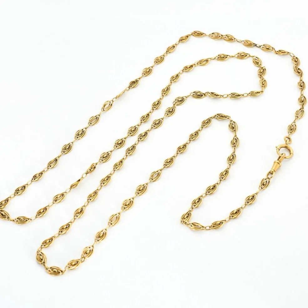 Long sautoir ancien or jaune