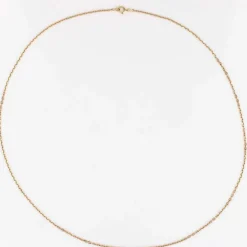 Longue chaine or rose maille forçat