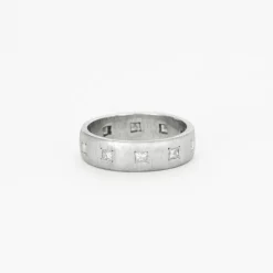 Lot de deux bagues or rose et blanc avec diamants