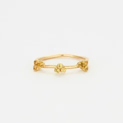 Lot de trois bagues or rose et blanc avec diamants