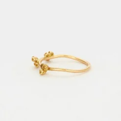 Lot de trois bagues or rose et blanc avec diamants