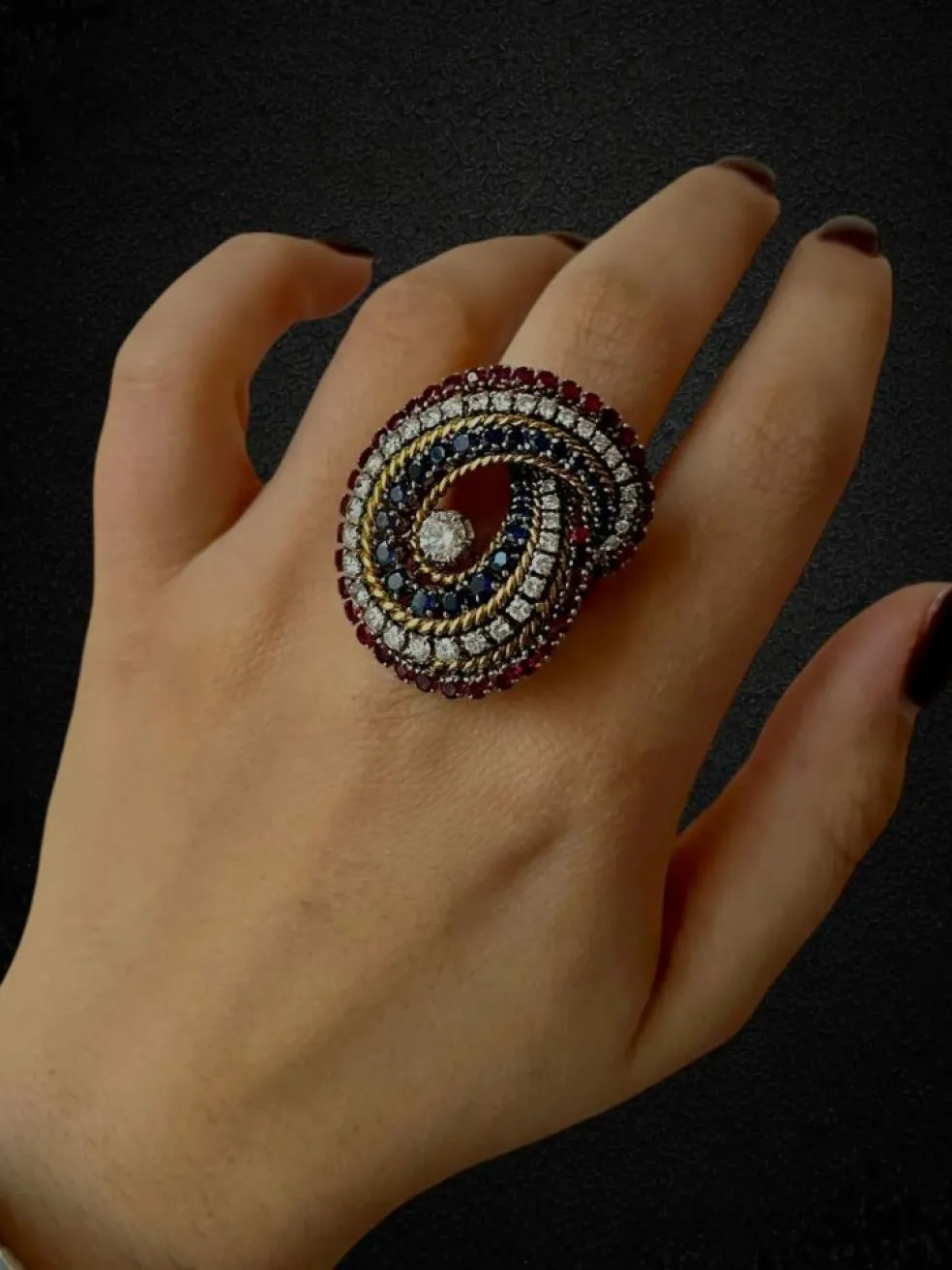 Magnifique bague spirale Dolce Vita vintage