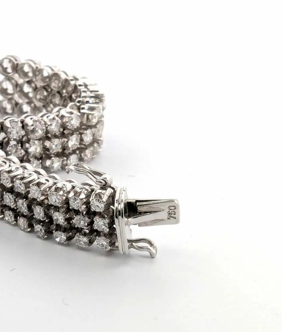 Magnifique bracelet en or massif 18 carats avec diamants