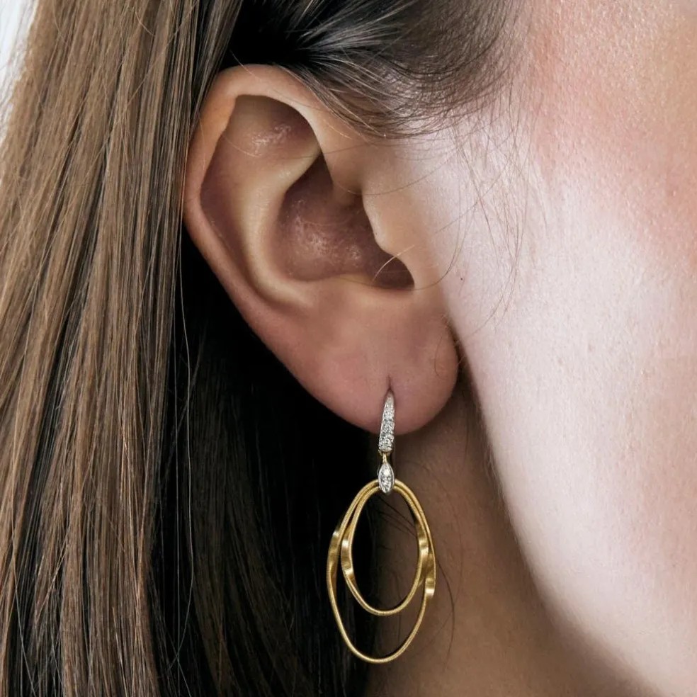 MARCO BICEGO - MARRAKECH ONDE - Boucles d'oreilles or jaune et diamants