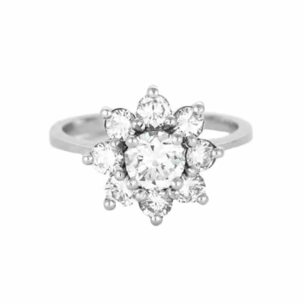 Marguerite Diamant en or blanc