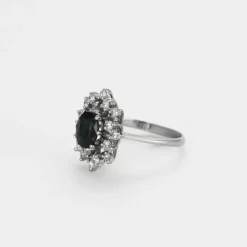 Marguerite or blanc, saphir et diamants
